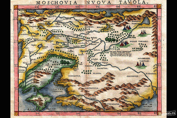 Первый печатный вариант карты Руси
