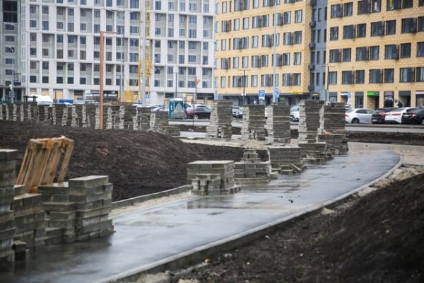 В районе Плеханово по инициативе застройщика создается новый сквер