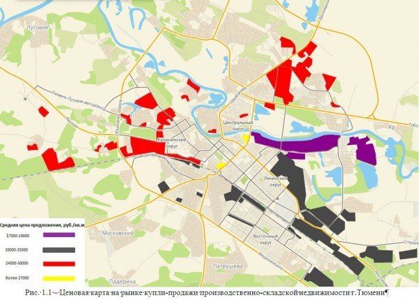 Ценовая карта екатеринбурга