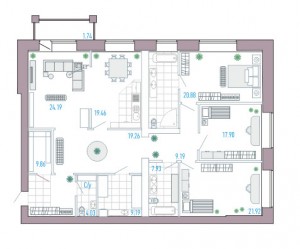 Планировка квартиры Deluxe