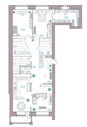 Планировка квартиры Platinum