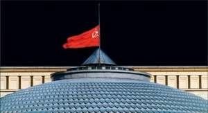 Момент спуска флага в Кремле, 25 декабря 1991 г.